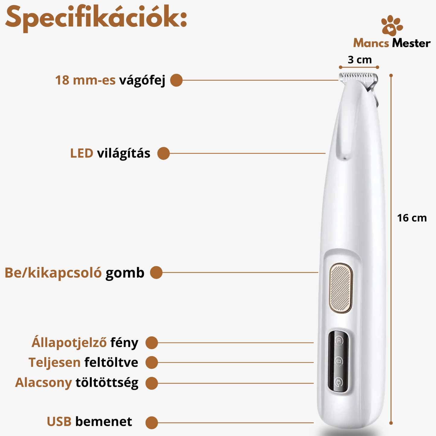 MancsMester™ Kisállat Trimmer